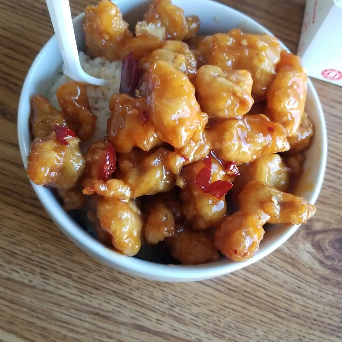 Orange Chicken and White Rice