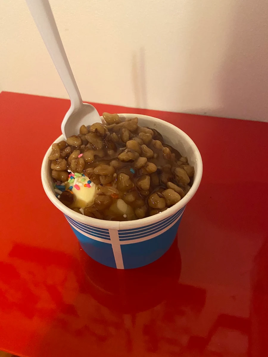 Vanilla Ice Cream with Caramel Sprinkles