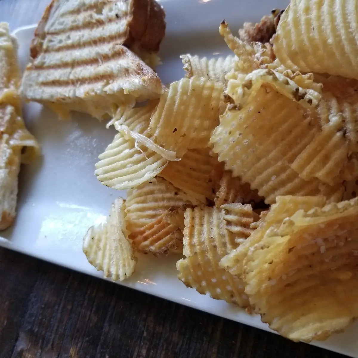 Child's Grilled Cheese and Lattice Chips