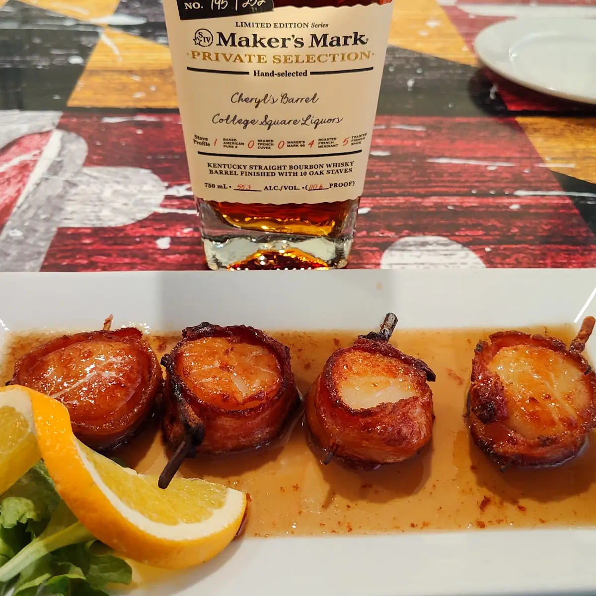 Bourbon Bacon Scallops