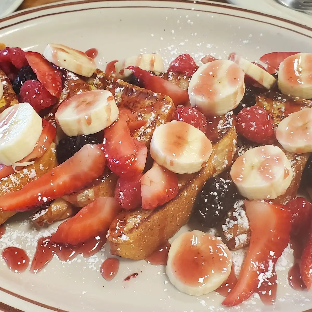 Full Stack Stuffed Strawberry and Banana French Toast