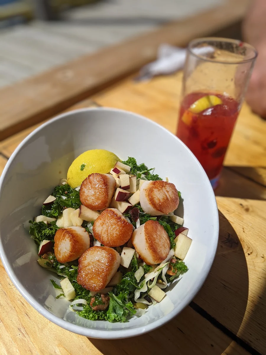 Kale Salad with Scallops