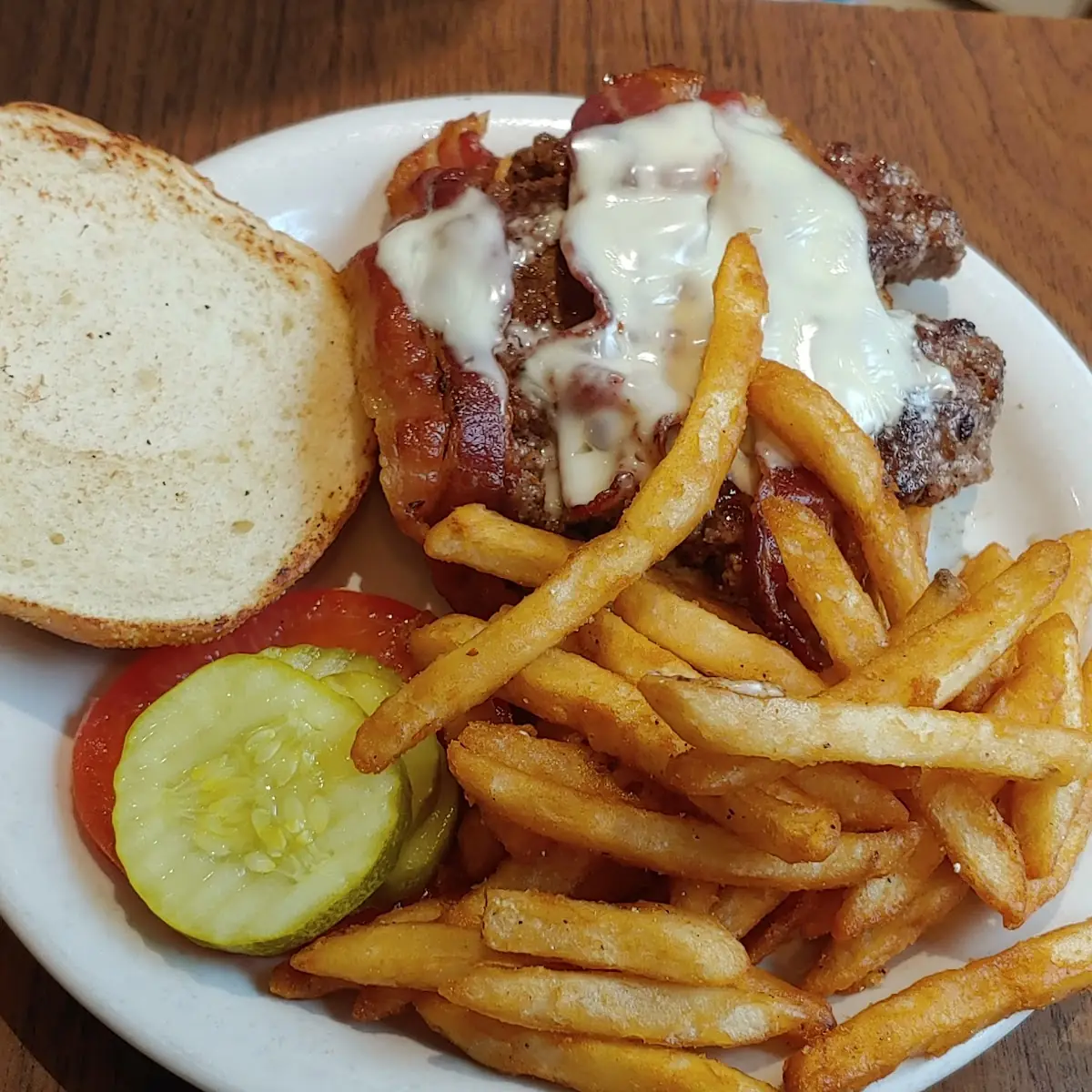 Bacon Cheeseburger and Fries