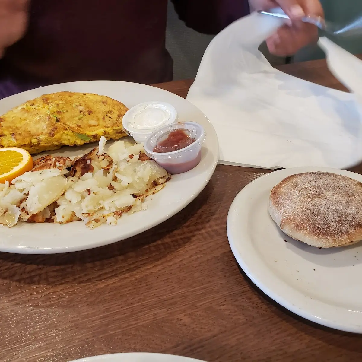 Santa Fe Omelet with English Muffin