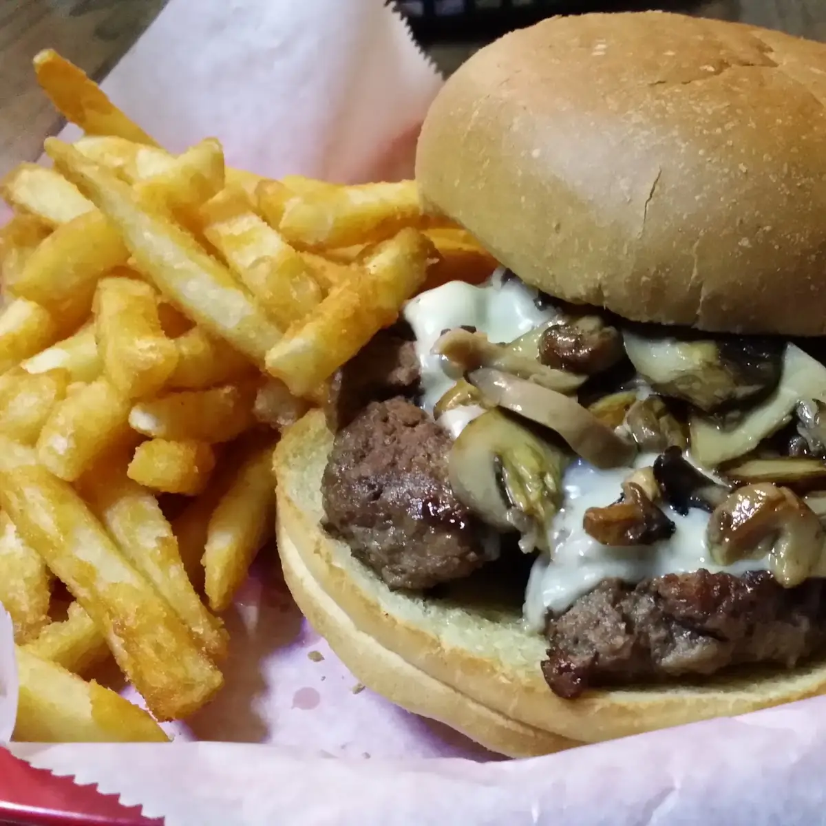 Mushroom Swiss Burger