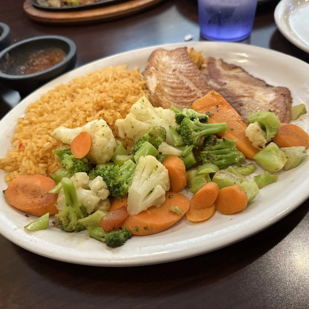 Tilapia Fish with Rice and Veggie