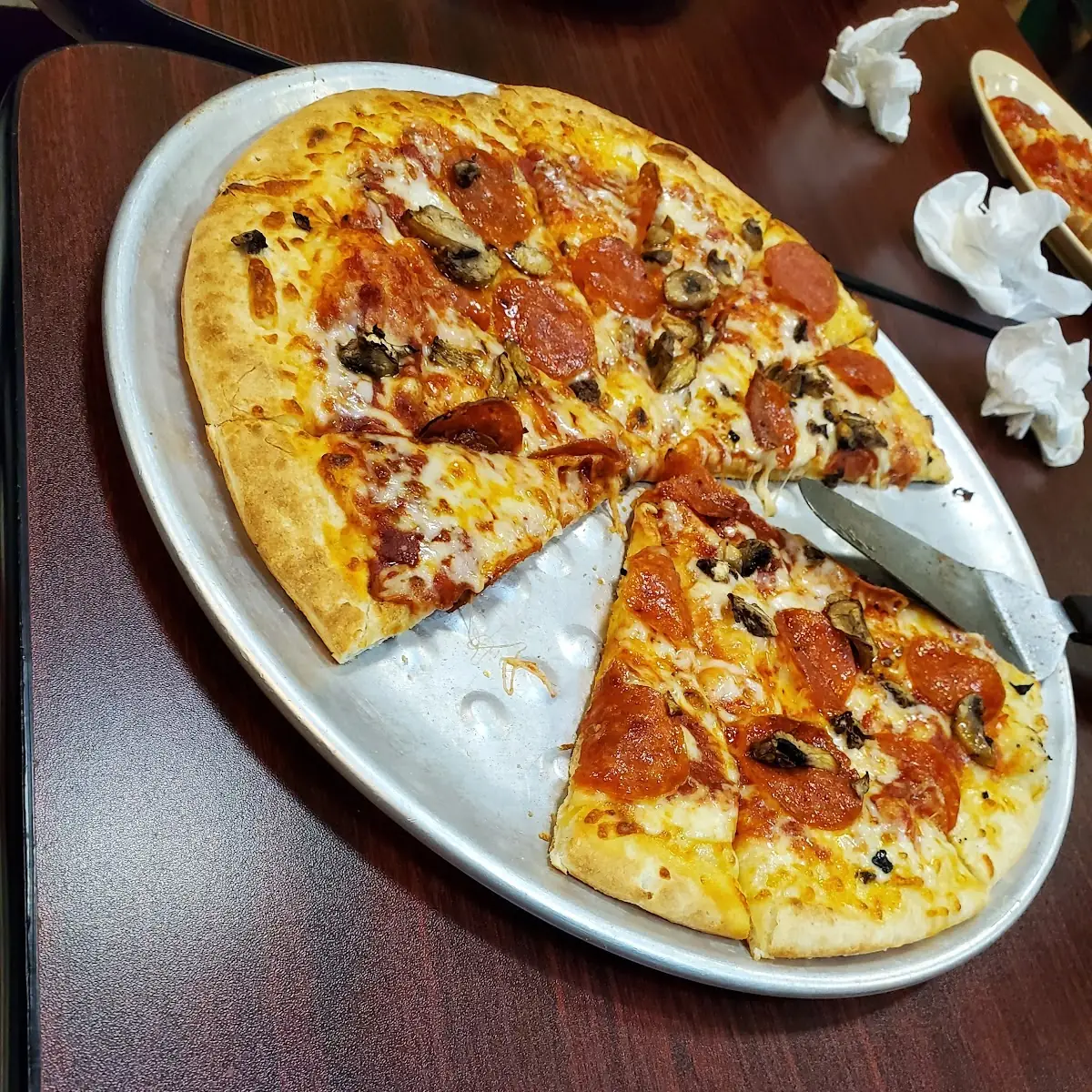 Pepperoni and Mushroom Pizza