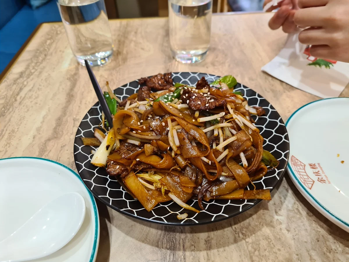 Fried Noodles with Beef Brisket, Fortune Dumpling