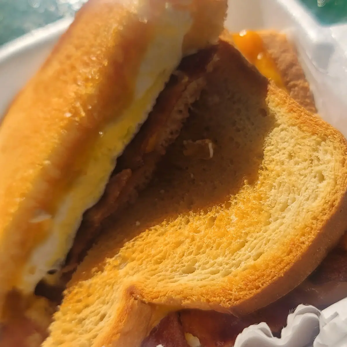 Keto Bacon Egg and Cheese Sandwich