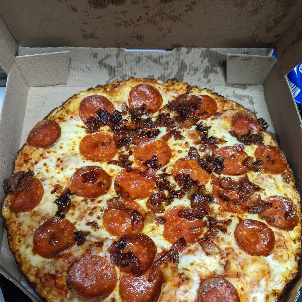 Pepperoni Bacon Pan Pizza