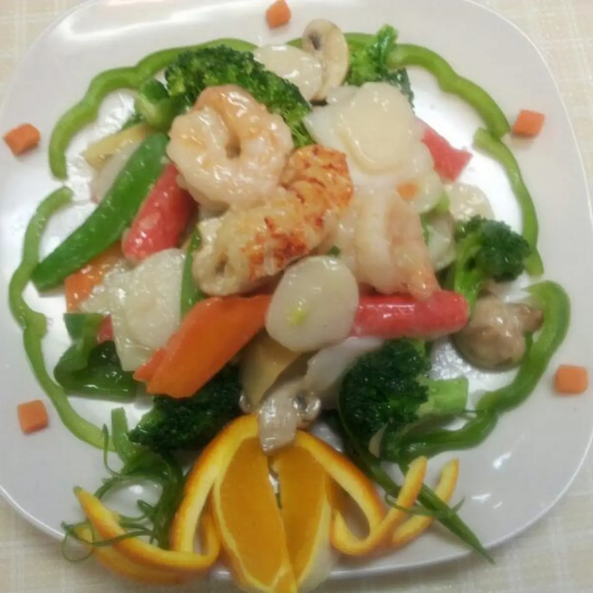 Seafood Delight w Mixed Veg