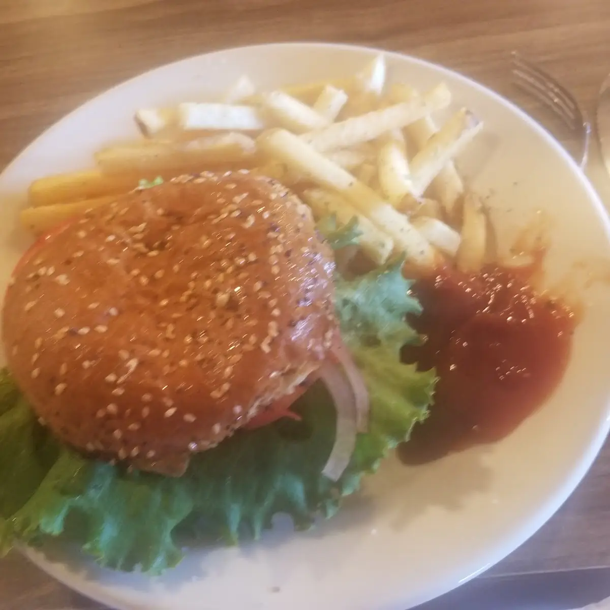 Cheese Burger and Fries