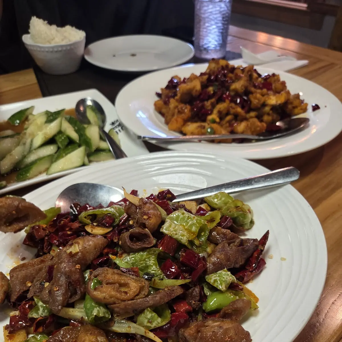Deep Fried Pork Intestines in Chili Peppers