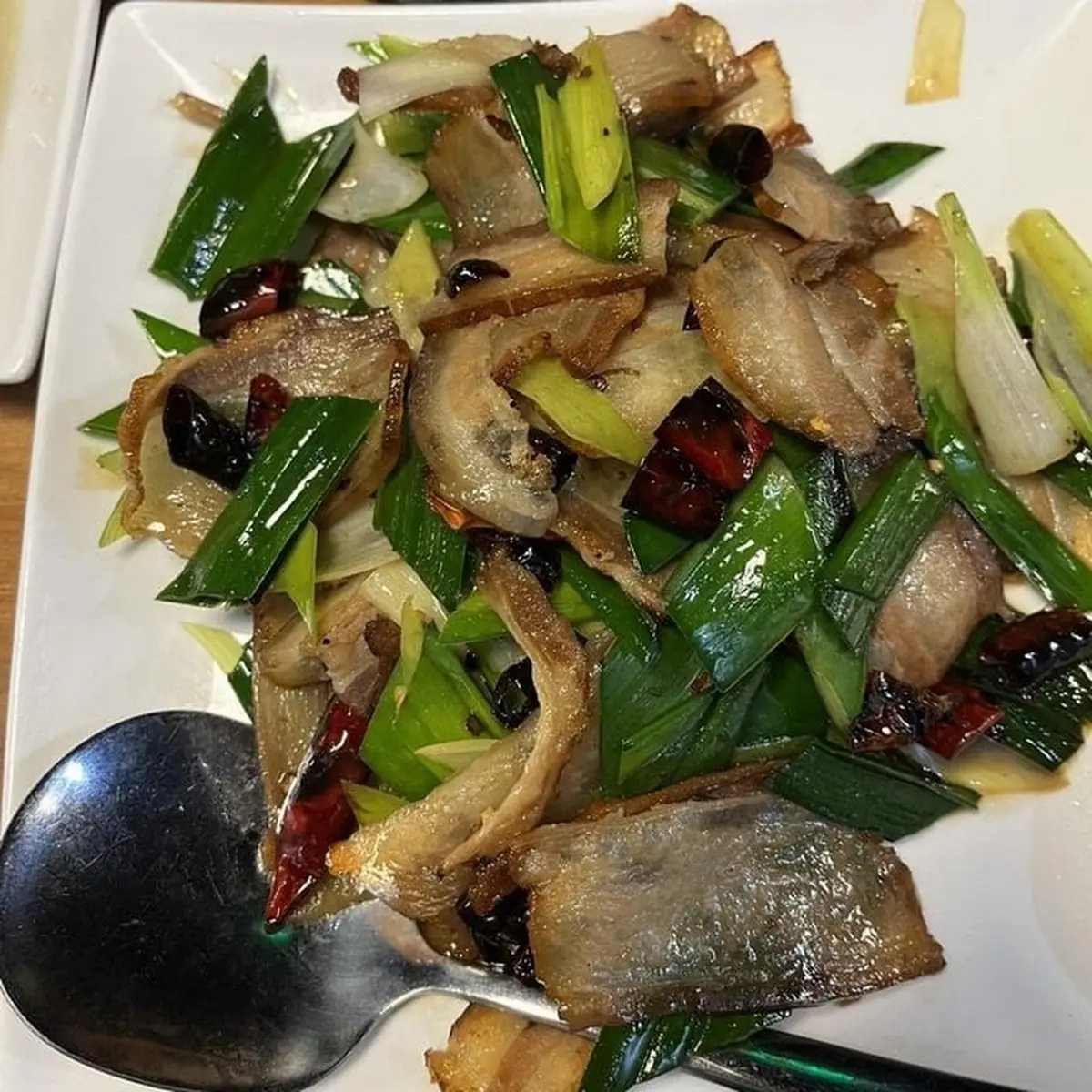 Twice Cooked Pork with Leeks