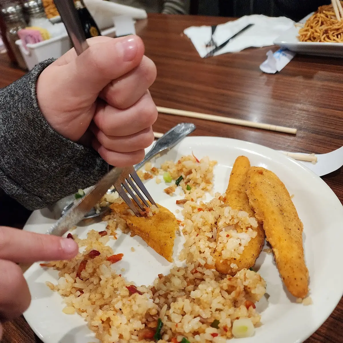 Kids Chicken Strips with Fried Rice