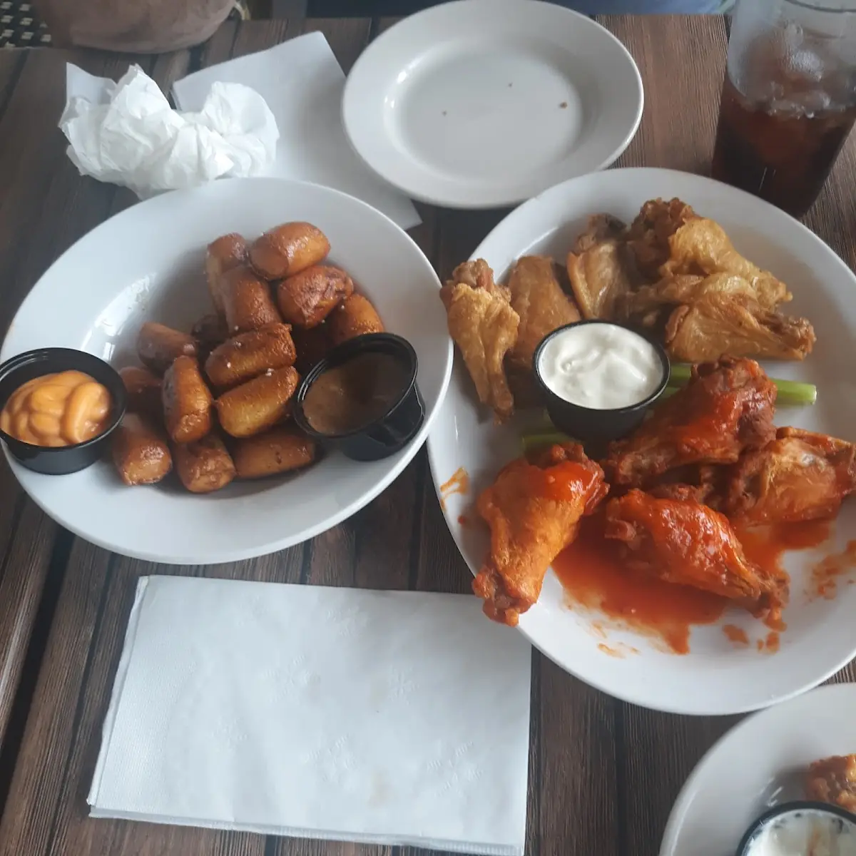 Chicken Wings and Soft Pretzel
