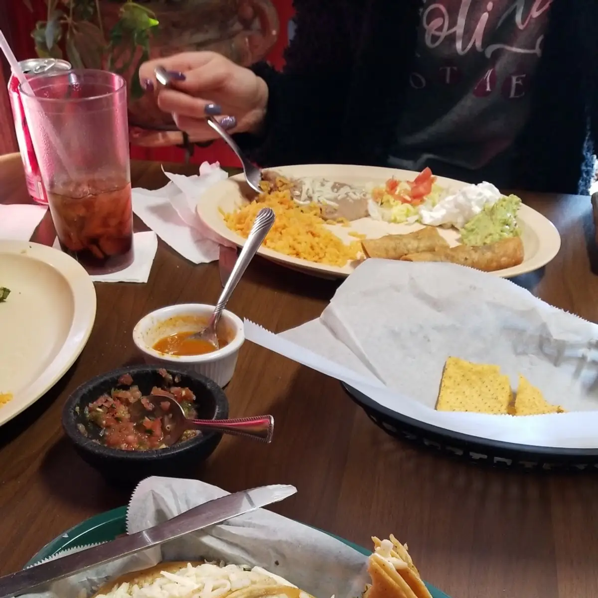 Tacos w Rice and Beans