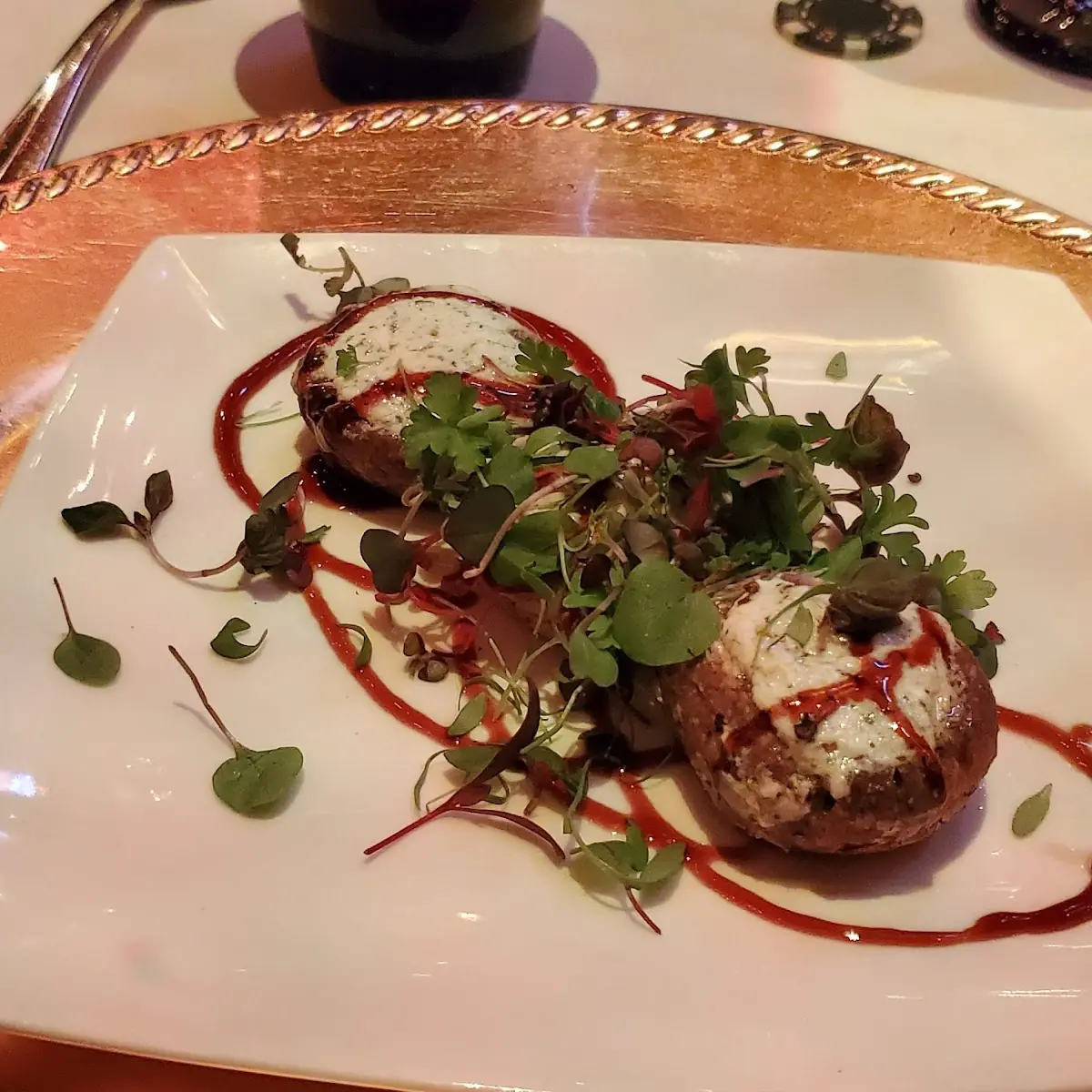 Vegetarian Cheese Stuffed Mushrooms