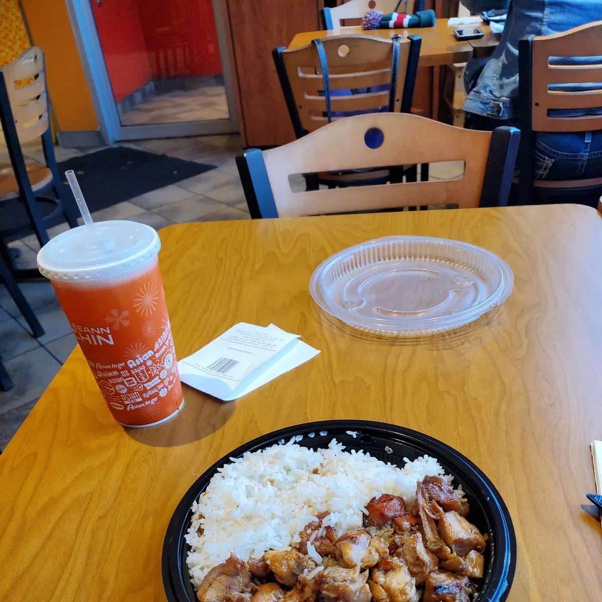 Bourbon Chicken with Steamed Rice
