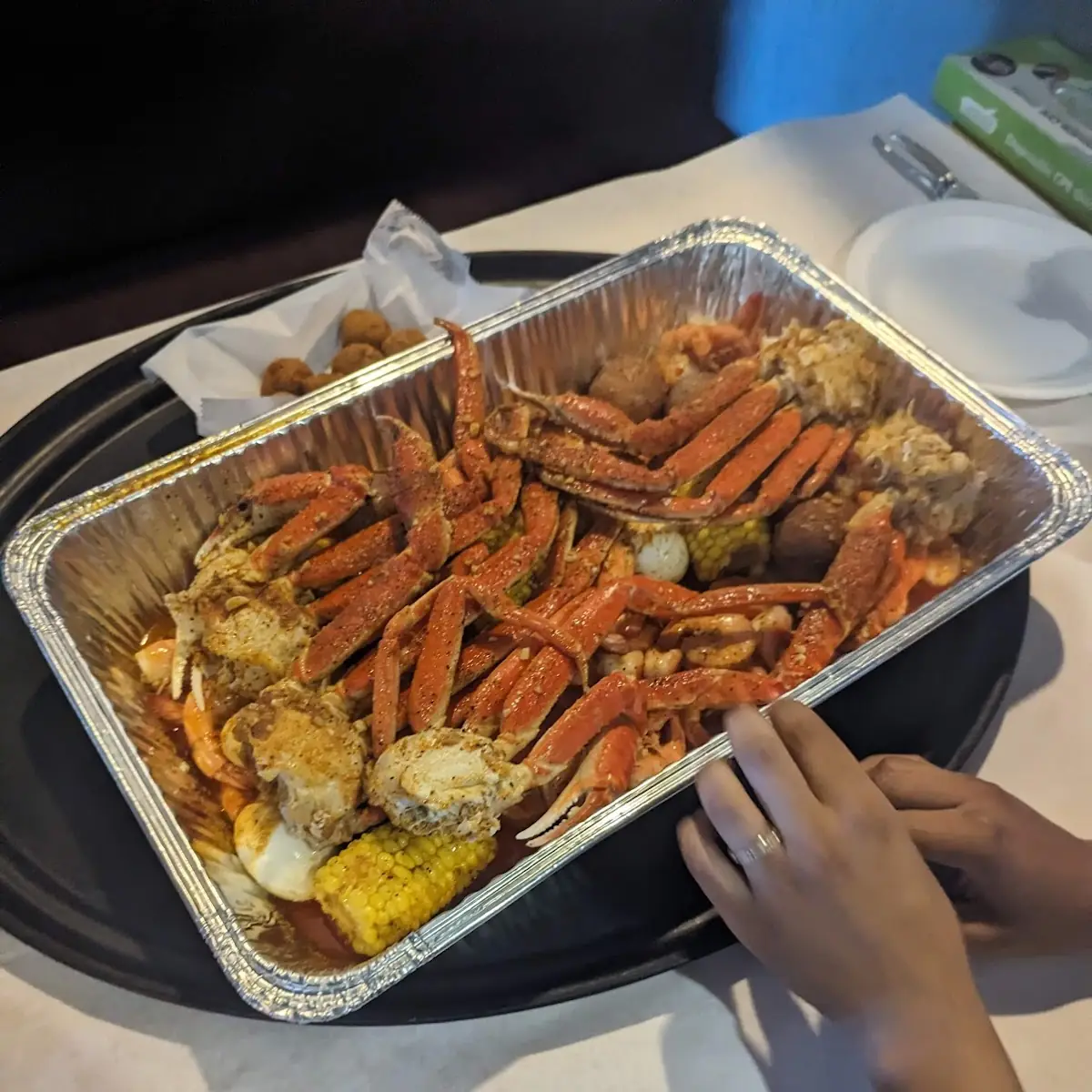 Snow Crab Leg Boiled Egg Shrimp
