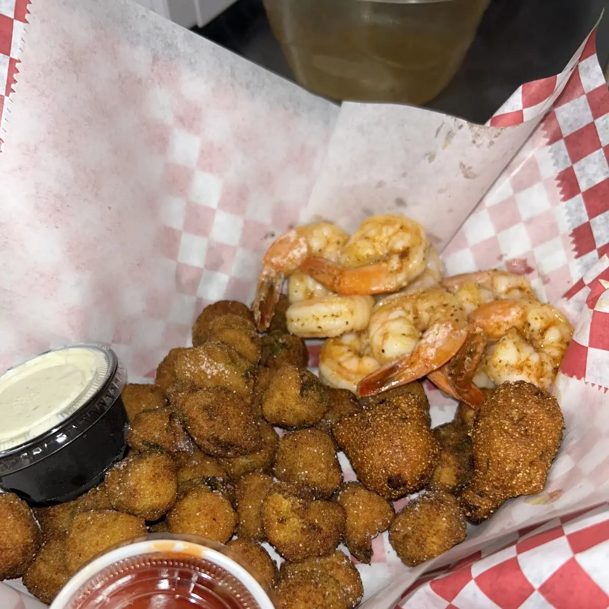 Grilled Shrimp with Okra