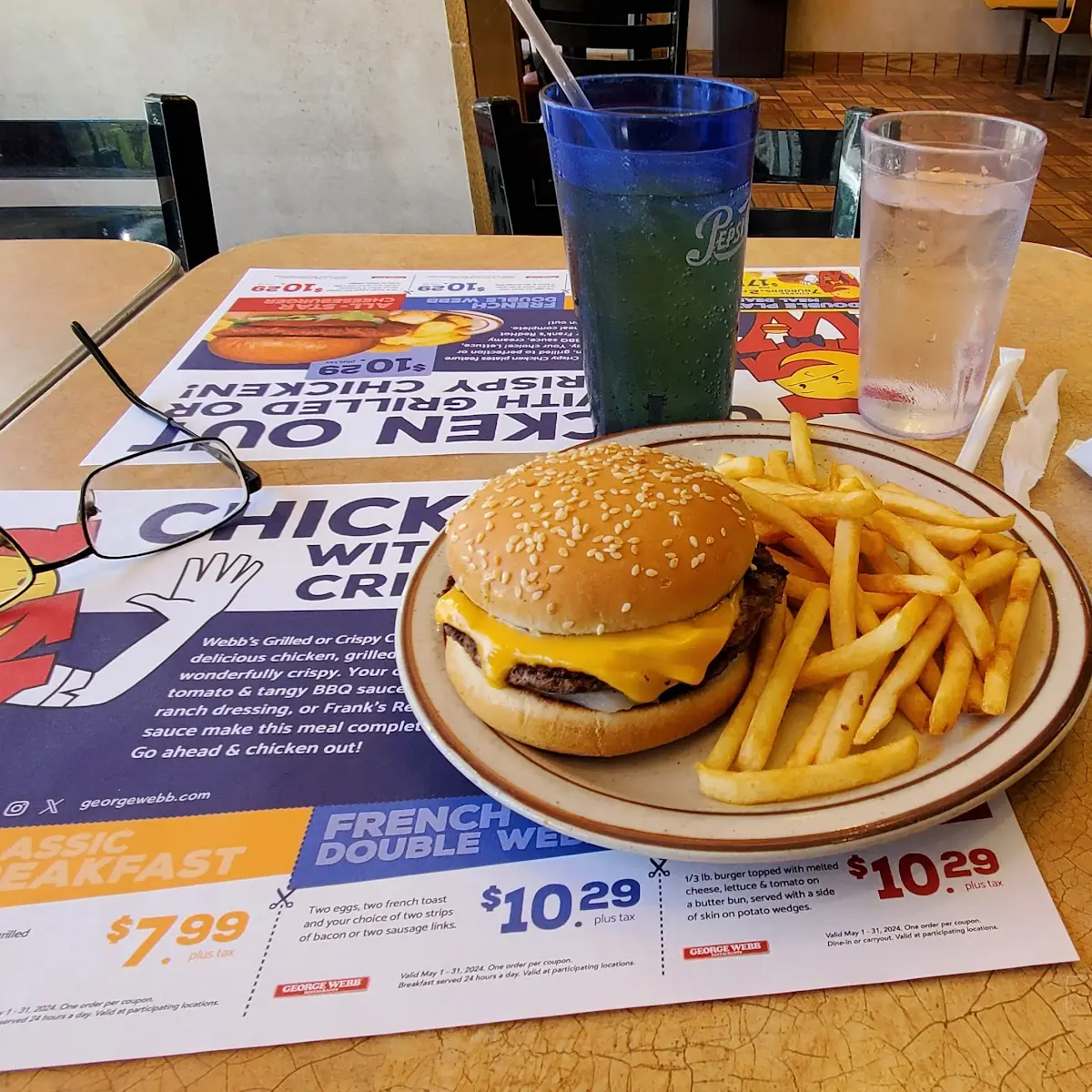 Double Cheeseburger Combo with Fries and Soda