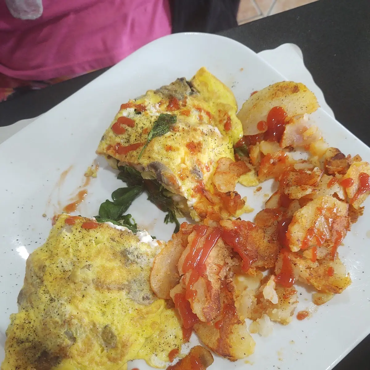 Spinach and Goat Cheese Omelette