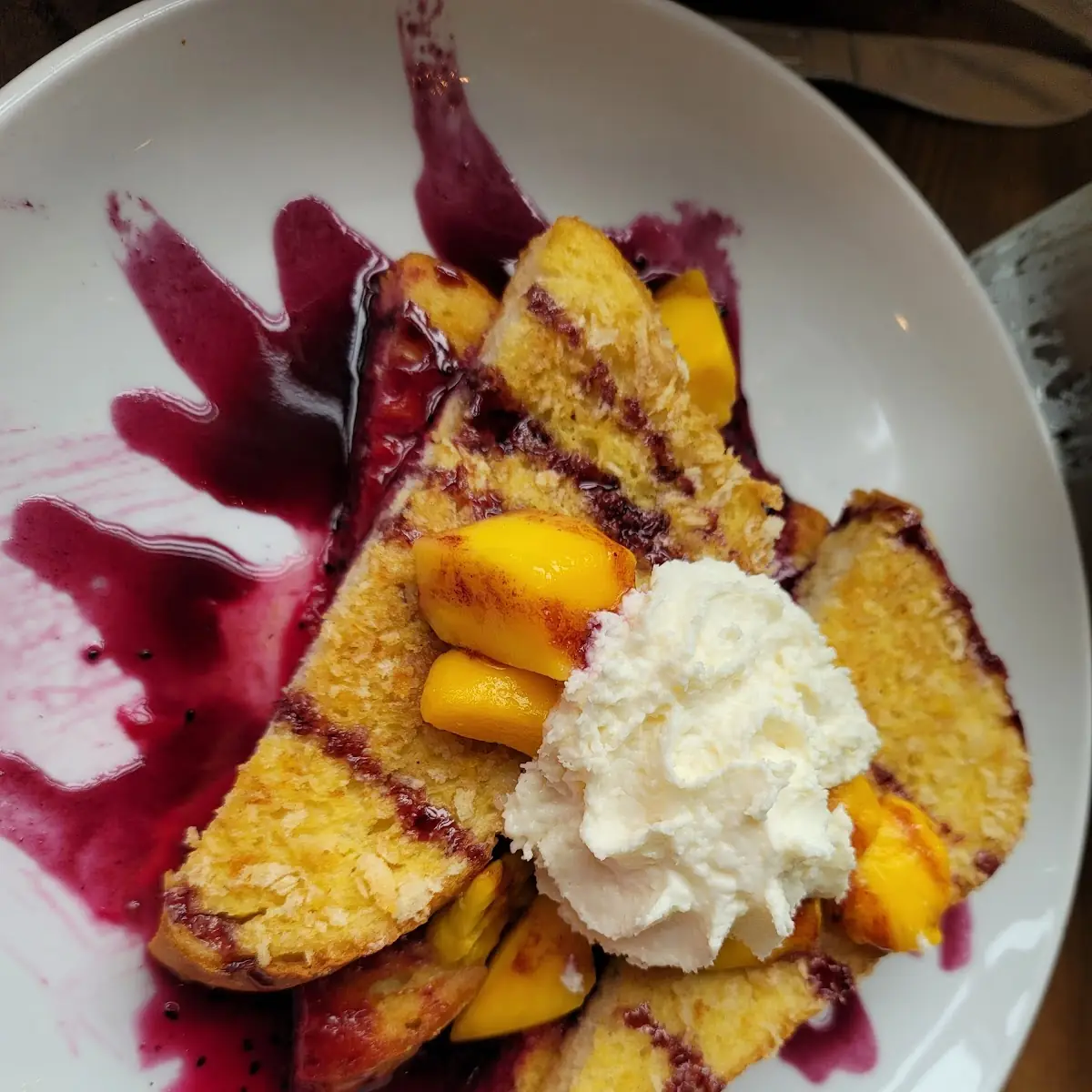 Dragon Fruit and Mango French Toast