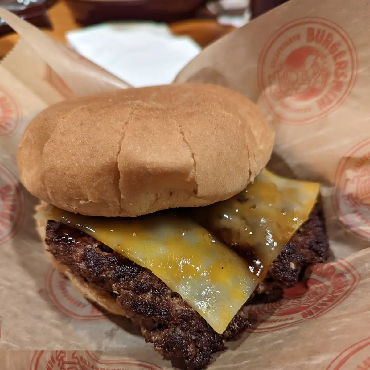 Swiss Cheese Burger with Yellow Onion