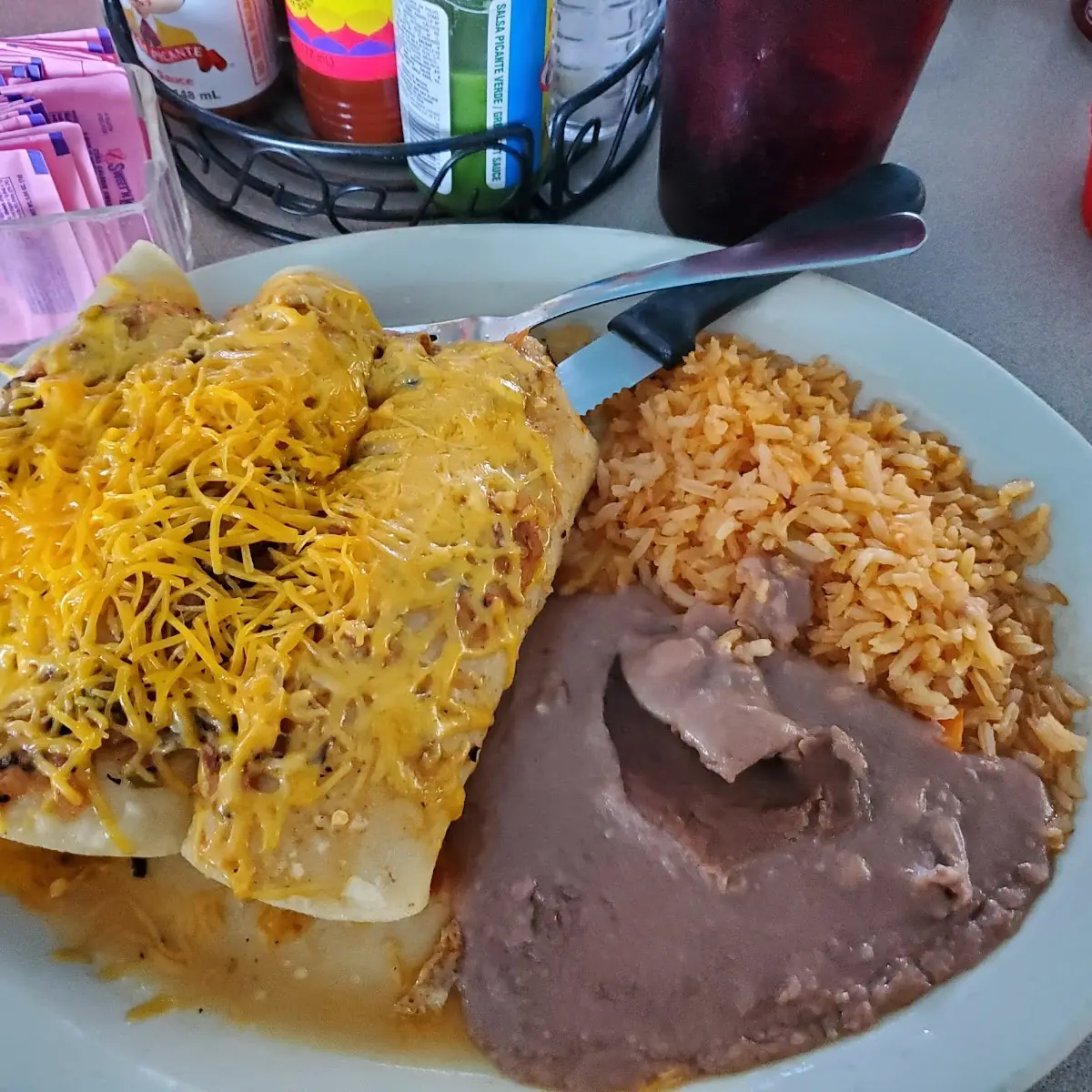 Beef Enchilada Plate