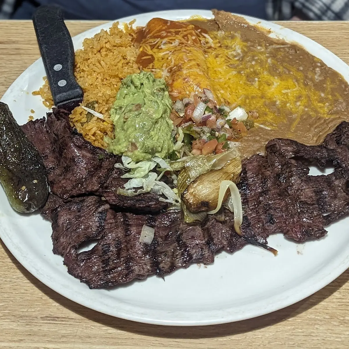 Carne Asada Plate Chimichanga