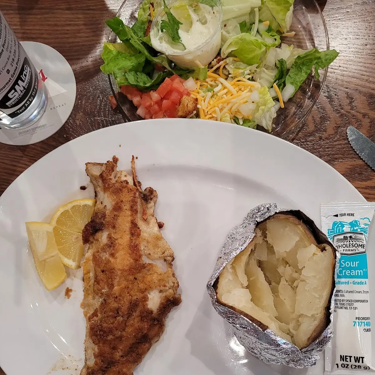 Walleye and Baked Potato