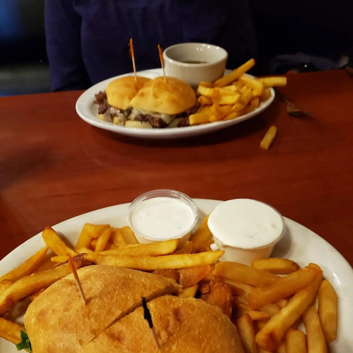 French Dip & Crispy Chicken Sandwich