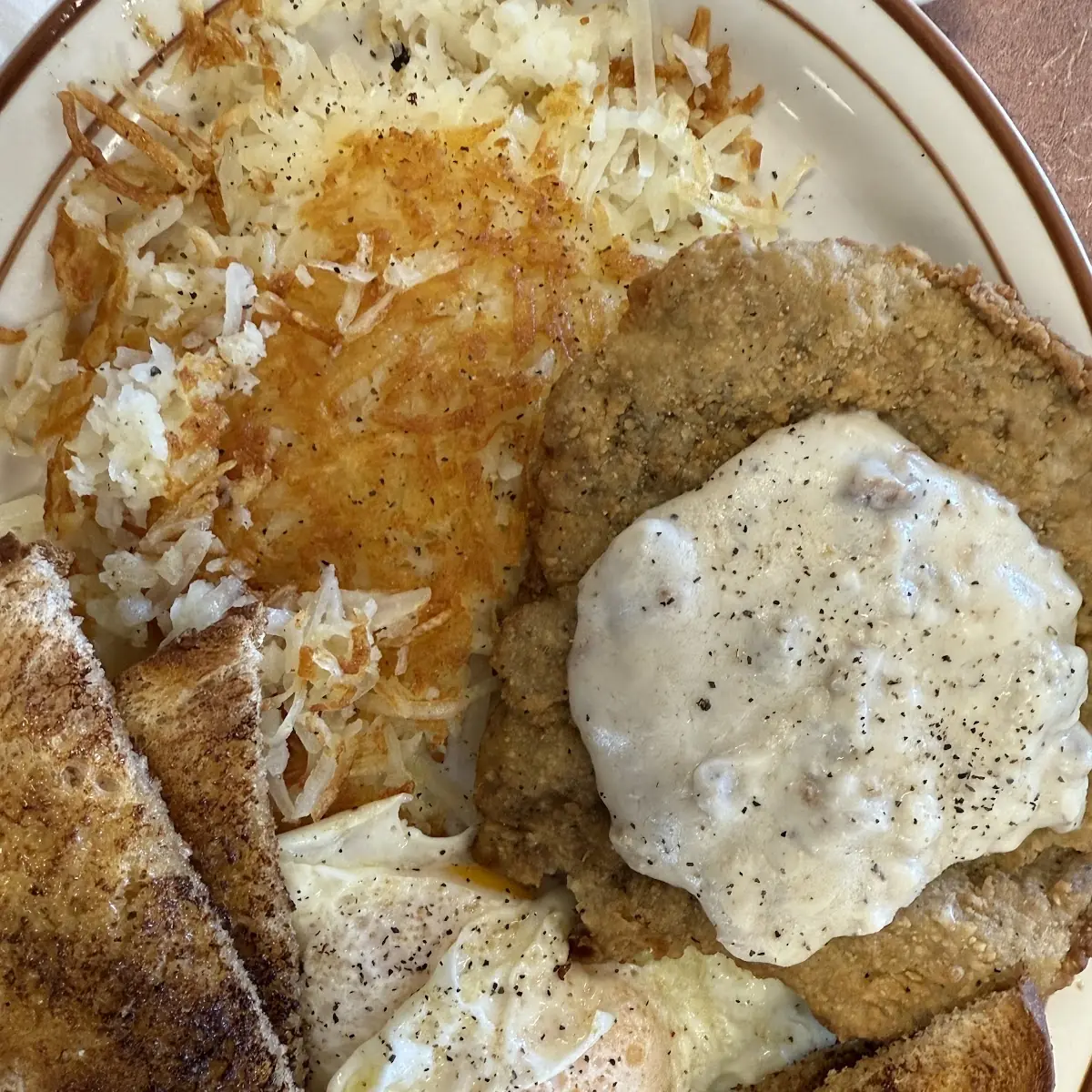 Chicken Fried Steak 'N' Eggs