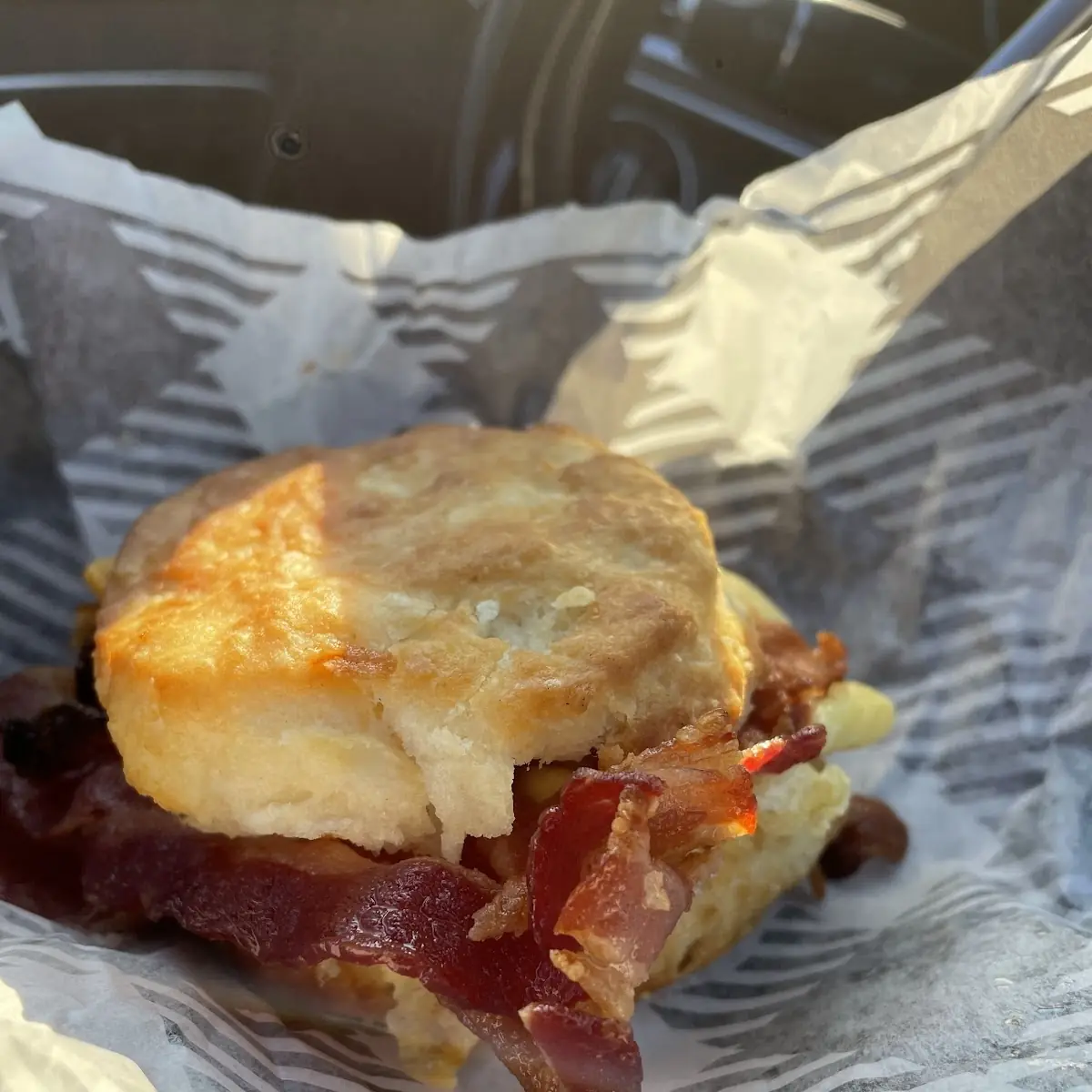 Bacon Egg Cheese Biscuit Sandwich