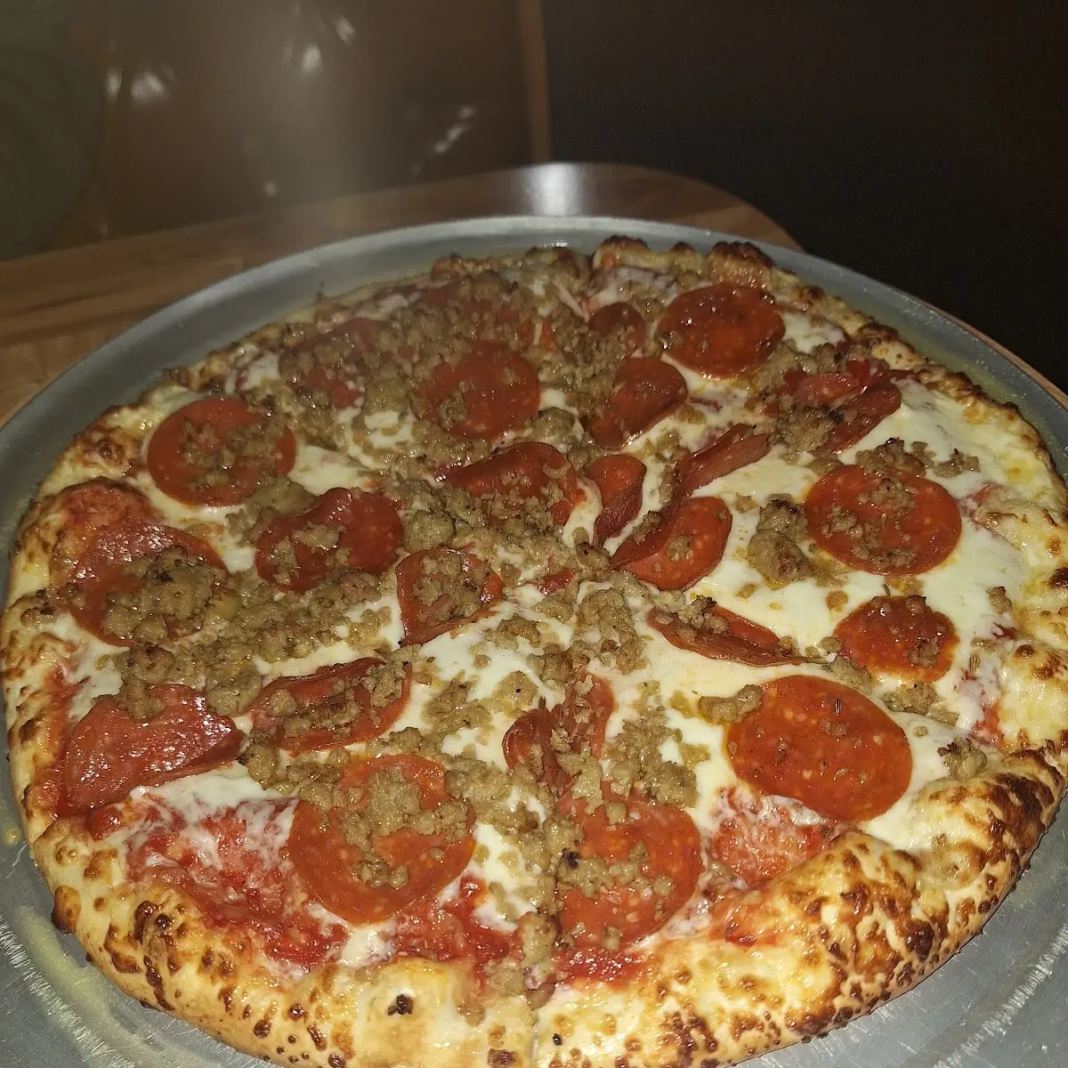 Pepperoni and Sausage Pizza