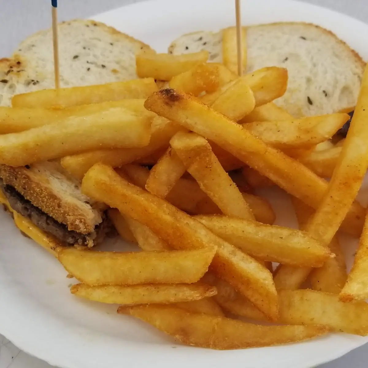 Patty Melt and Fries