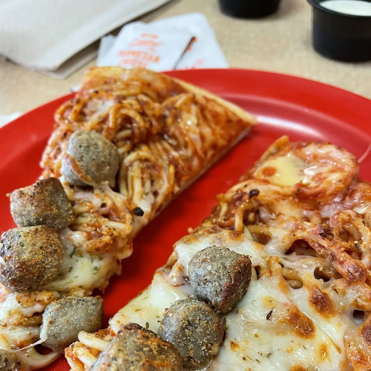 Spaghetti & Meatballs Pizza