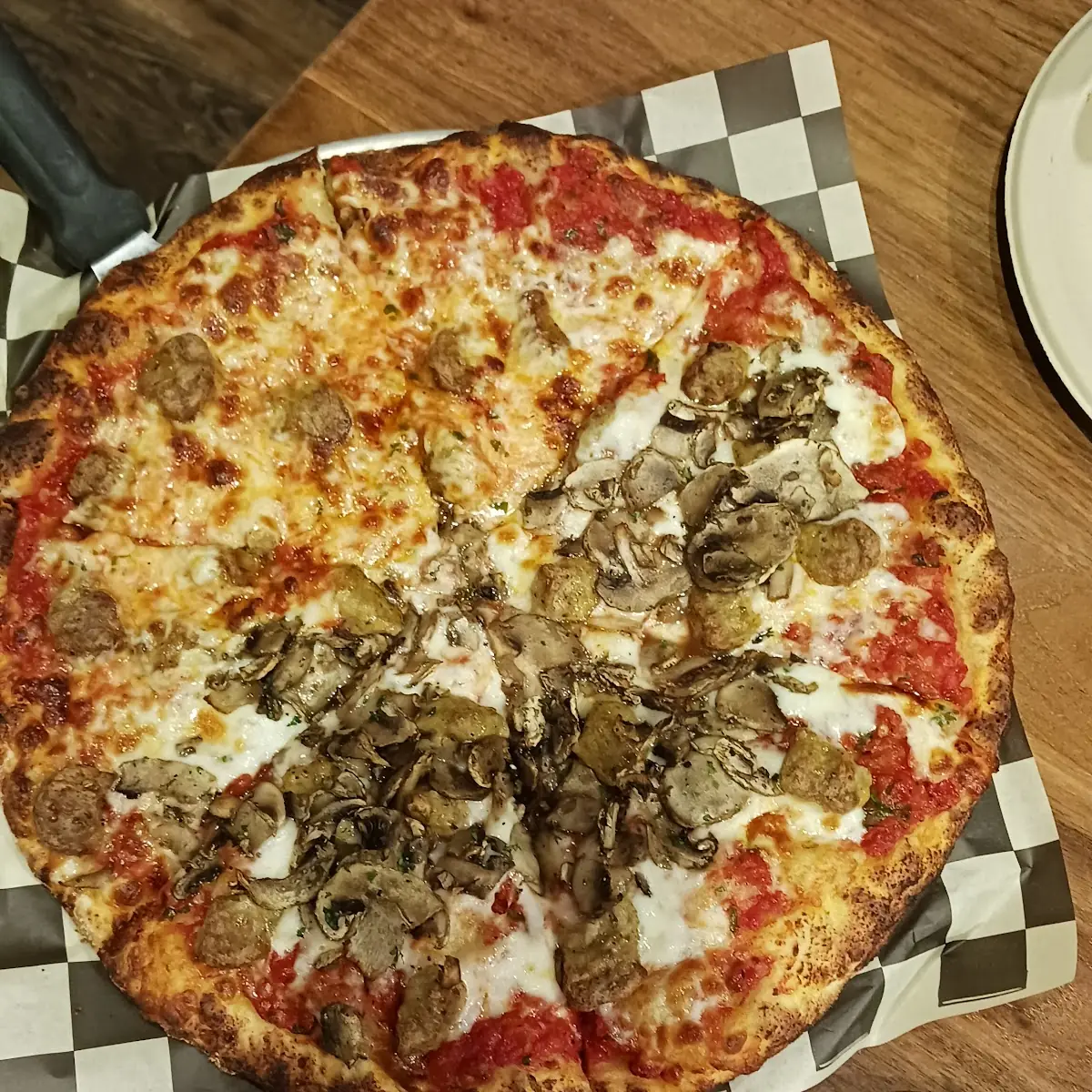 Sausage and Mushroom Pizza