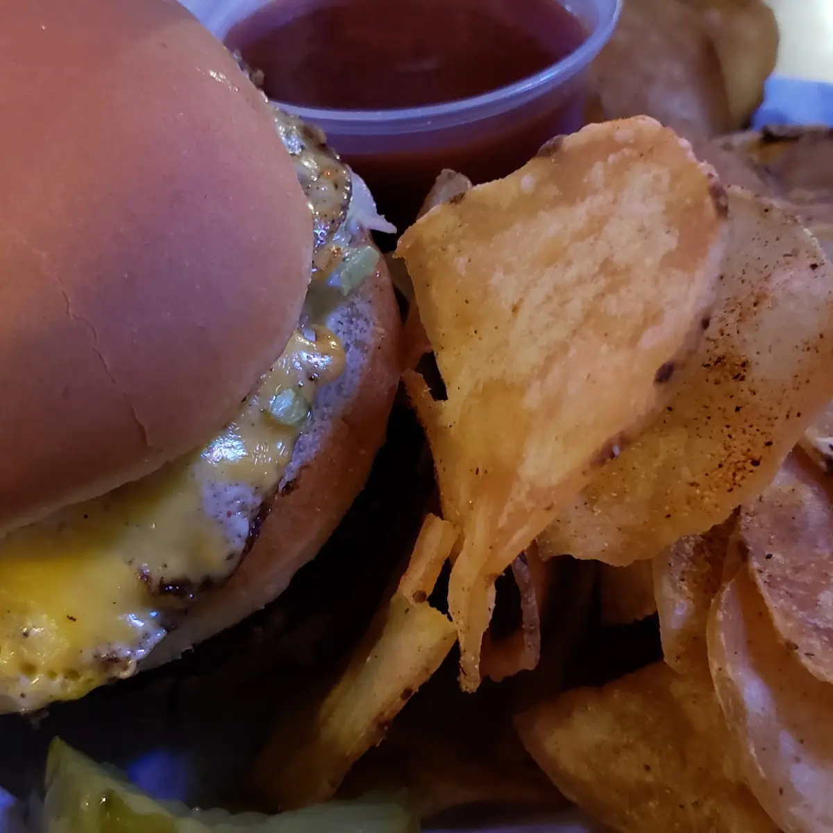 Double Cheeseburger Add Egg Half Order Chicken Chips