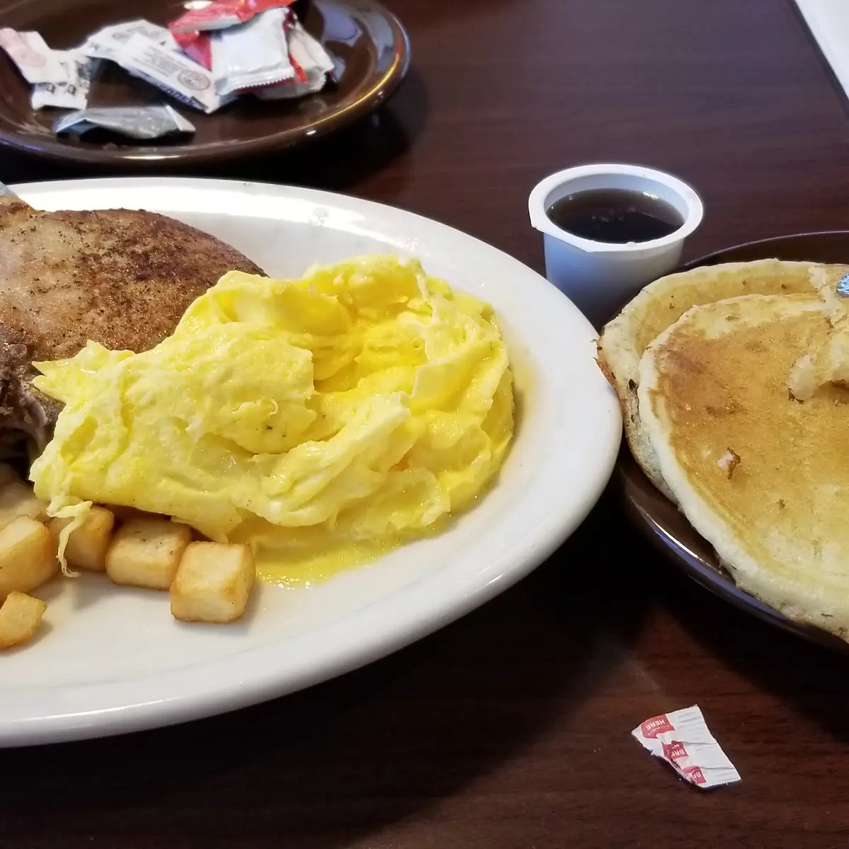 Grilled Pork Chop Breakfast