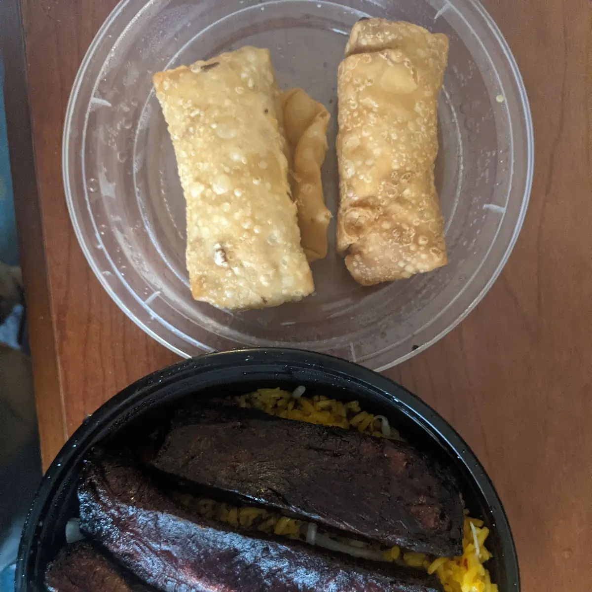 Shrimp Roll Egg Roll BBQ Pork Rib Lunch