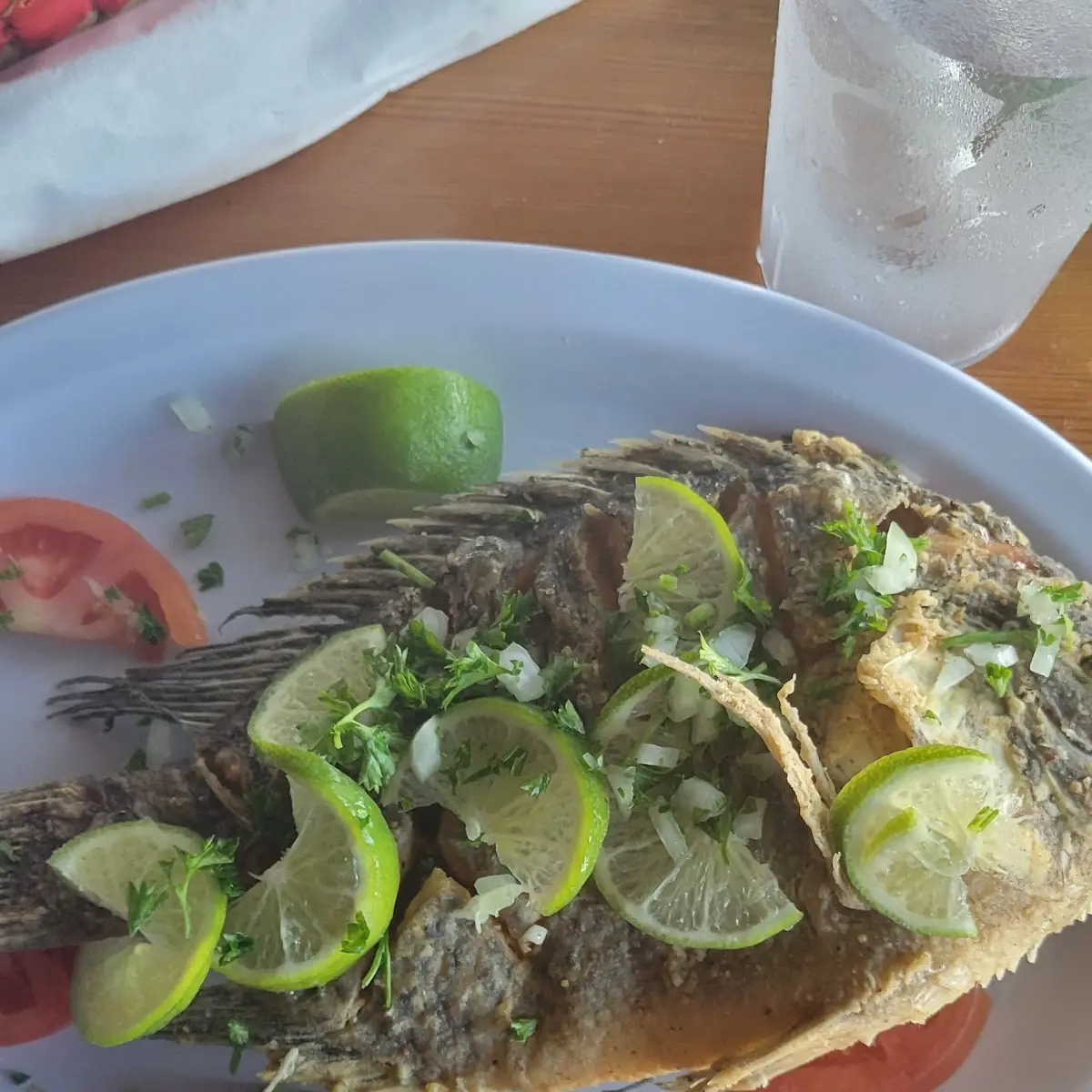 Whole Fried Fish with Lime