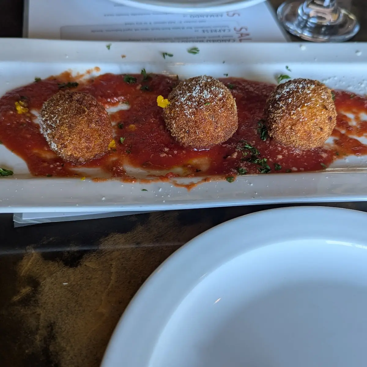 Arancini with Home Made Marinara Sauce, Armando's Pizza - Riverside Dr E
