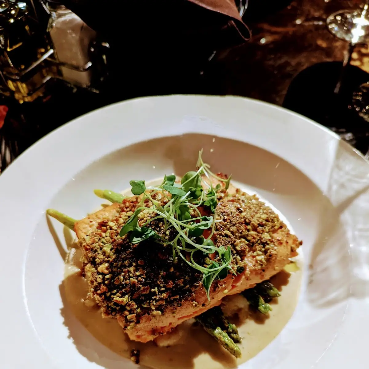Pistachio Crusted Rainbow Trout, Armando's Pizza - Riverside Dr E