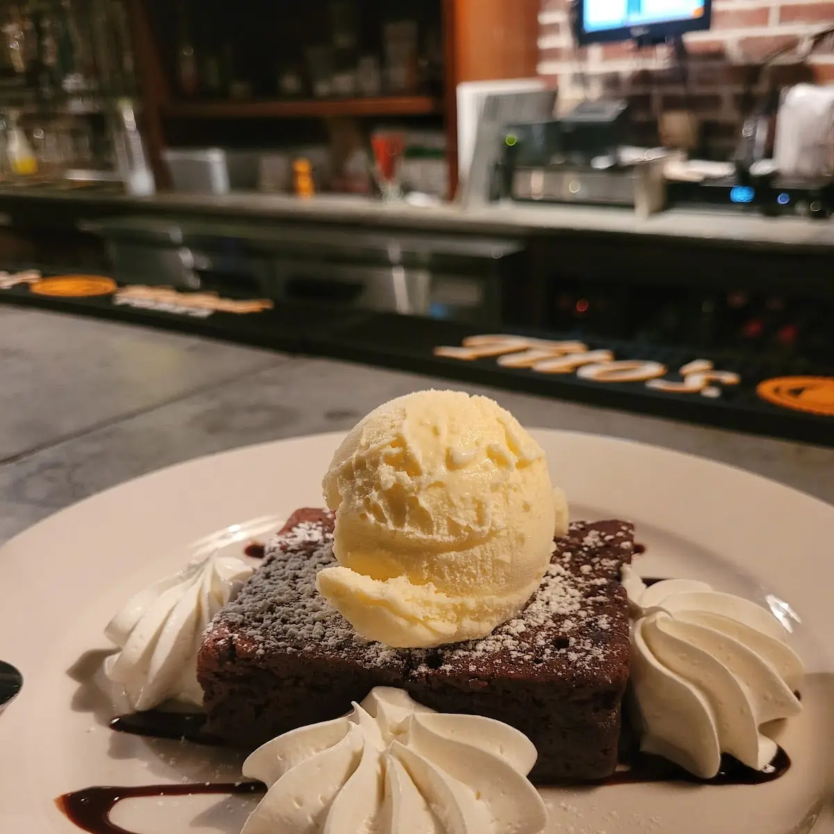 Chocolate Lava Cake Whipped Cream Powdered Sugar