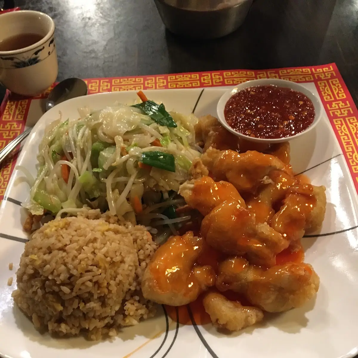 Orange Chicken Beef or Prawns