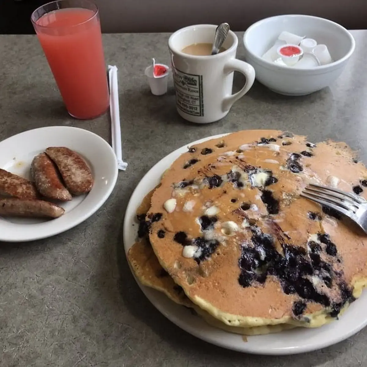 Short Stack of Blueberry Pancakes
