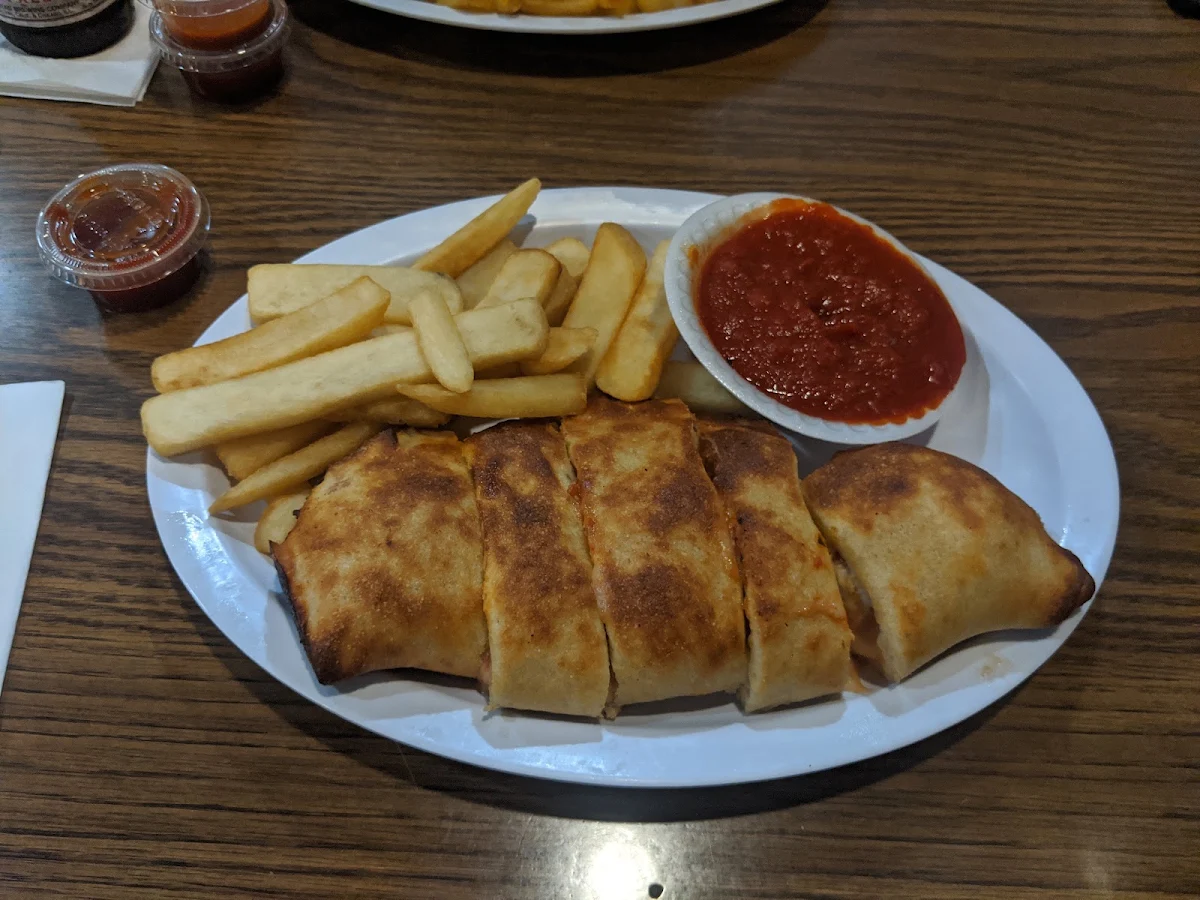 Original Stromboli with Fries Mozzarella Sticks
