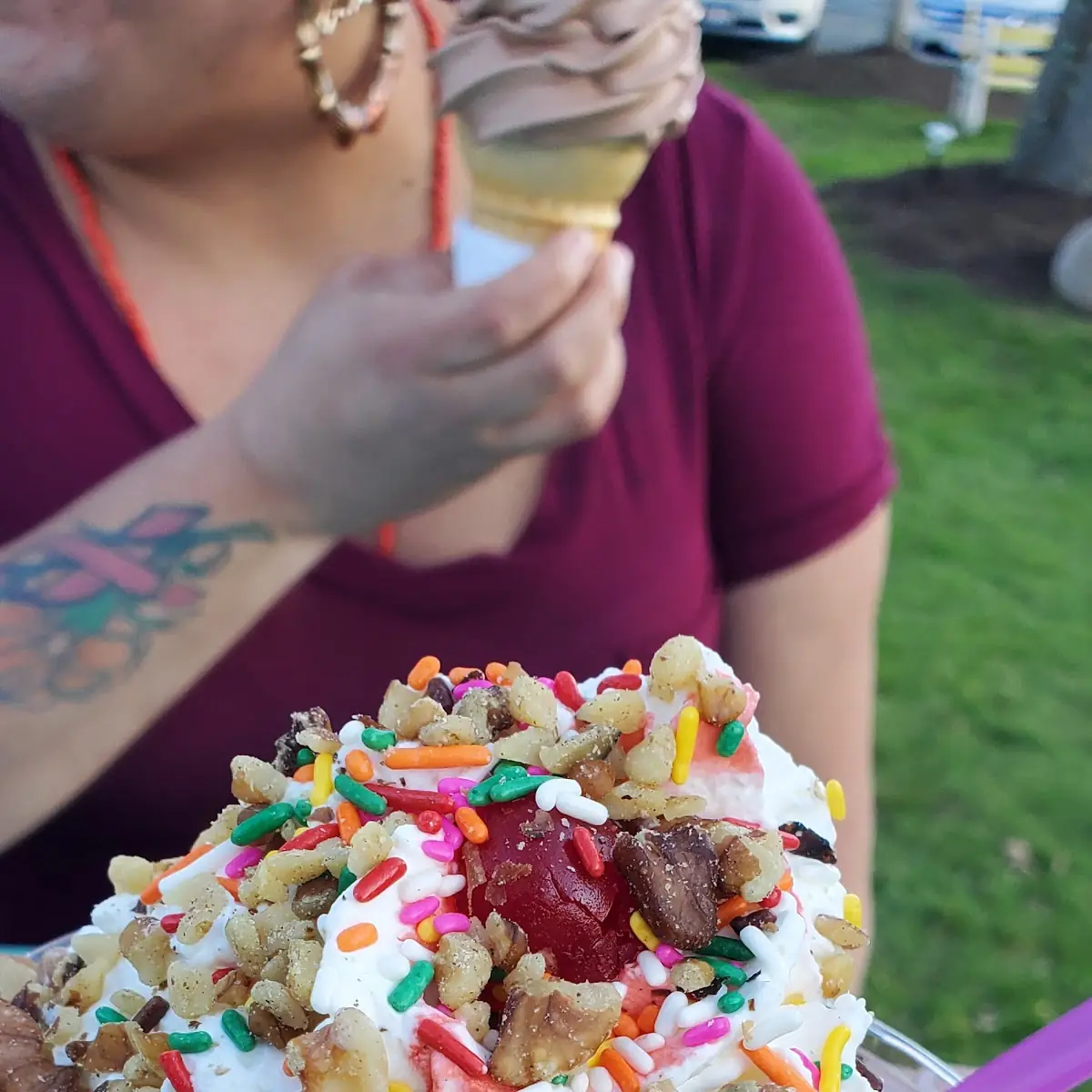 Chocolate Chip Cookie Dough Soft Serve Ice Cream